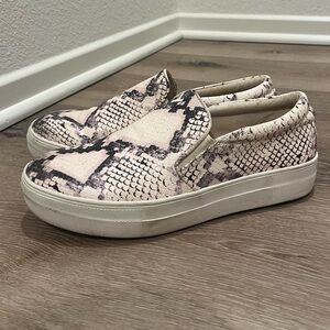 Steve Madden Snake Print Slip-On Sneakers